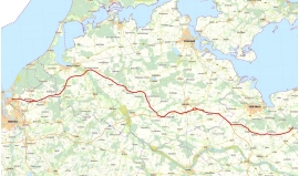 Foto: onmaps.de©GeoBasis-DE/BKG/ZSHH 2024 – Verlauf der HYROW-Wasserstoff-Pipeline