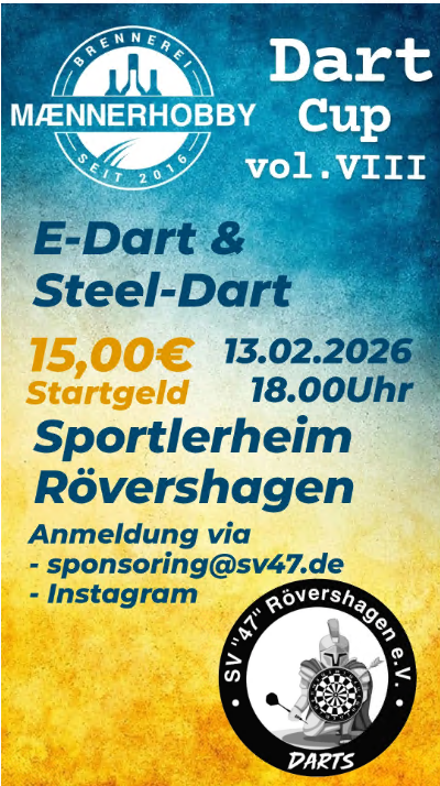 13.02.2026 - Darts-Tunier beim SV _47_ Rövershagen e.V.